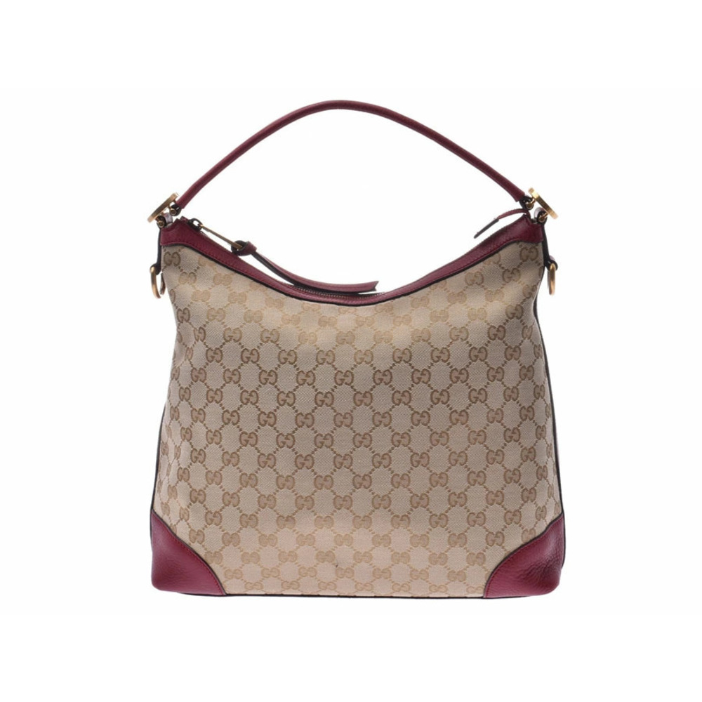 Gucci Miss GG hobo bag beige GG striking red leather